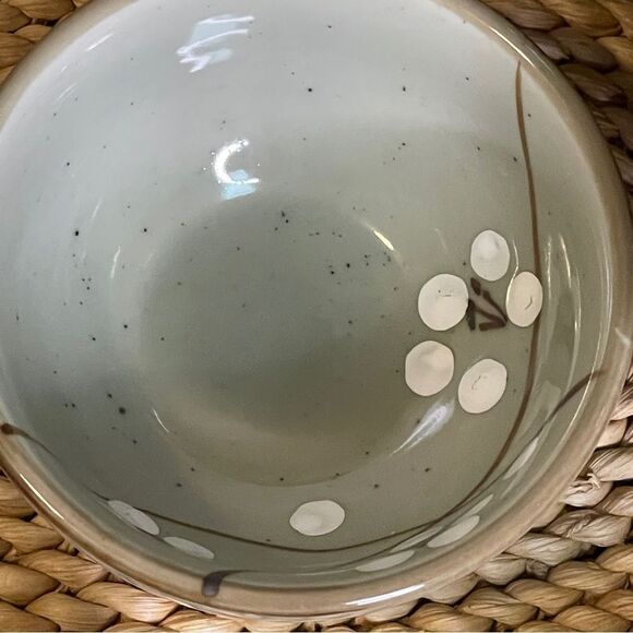 World Market Elegant Floral Soup and Dipping Sauce Bowls Set Celadon Green White - Picture 7 of 14